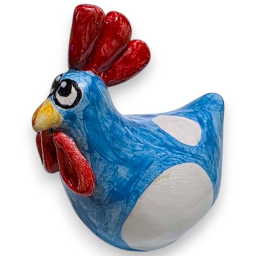 Huhn aus feiner sizilianischer Keramik, ca. 7 x 6 cm (1... 2