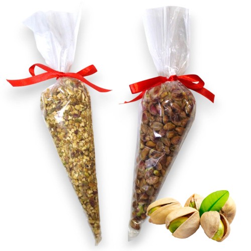 Pistaches siciliennes en sachet, avec l'option « grainées...