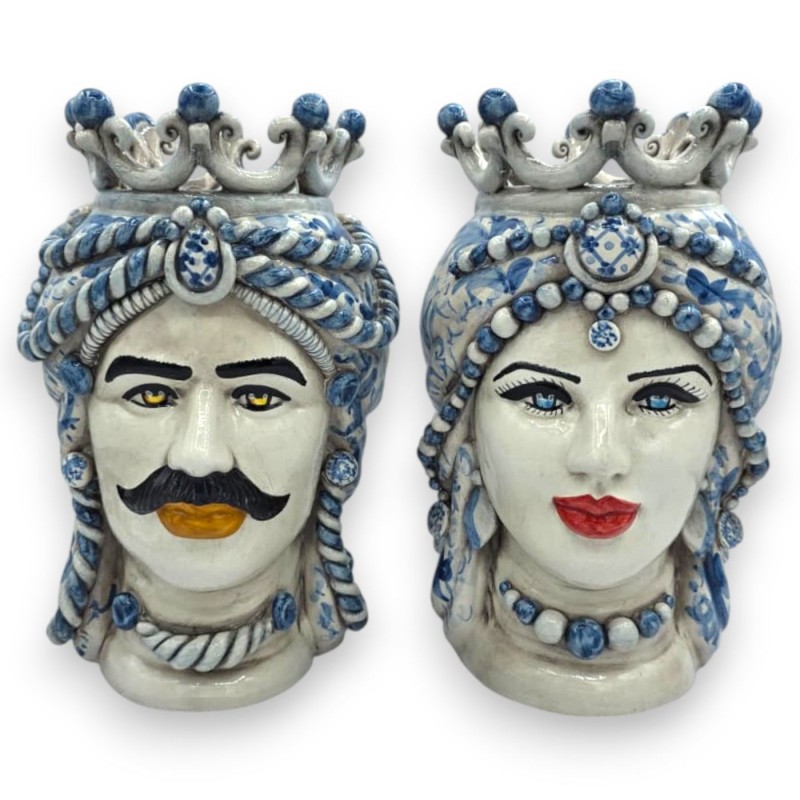 Têtes mauresques siciliennes (paire),...