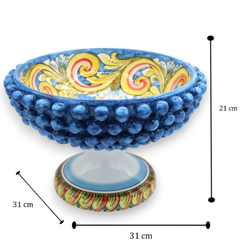 Caltagirone ceramic pine cone stand,...