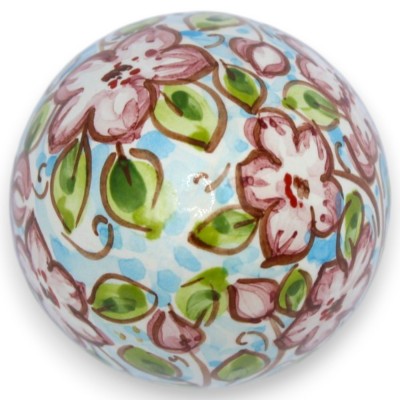 Huevo de cerámica de Caltagirone, dos opciones de tamaño (1 unidad) decoración floral