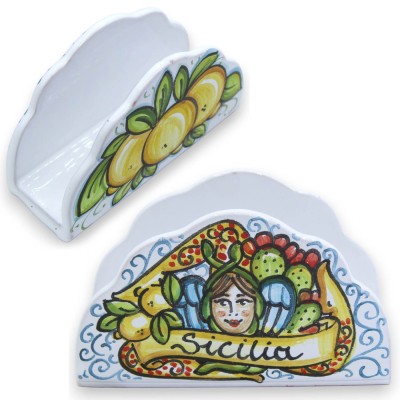 Serwetnik ceramiczny Caltagirone, wys. 8 x 13 cm ok. (1 sztuka) Różne możliwości dekoracji