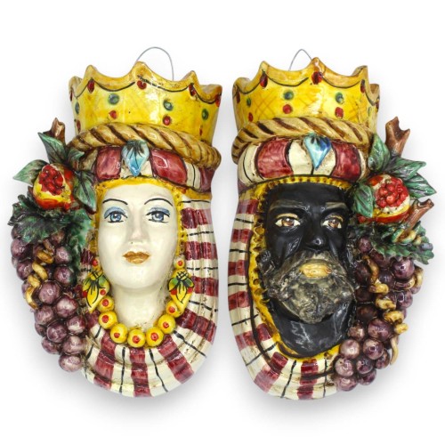 Väggmålning med Moor's Head (att hänga) Caltagirone...