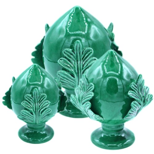 Pumo in pregiata ceramica, colore verde, con 4 opzioni...