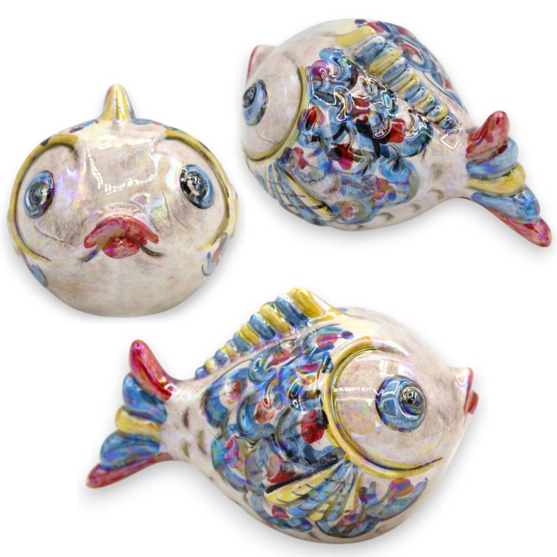 Kugelfisch, Caltagirone-Keramik, ca....