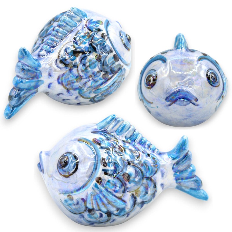 Kugelfisch, Caltagirone-Keramik, ca....