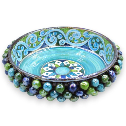 Pinecone bowl, Caltagirone ceramic, Ø 25 x 7 cm approx....