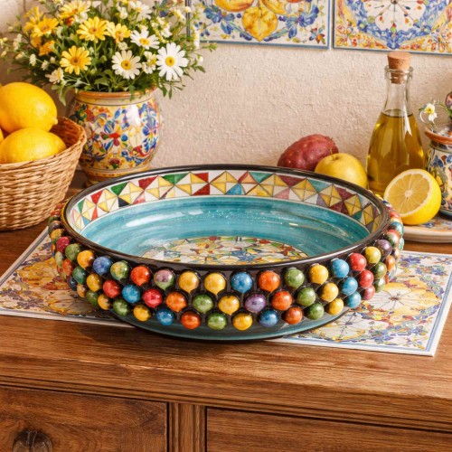 Pinecone Centerpiece, Multicolored, Mother of Pearl...