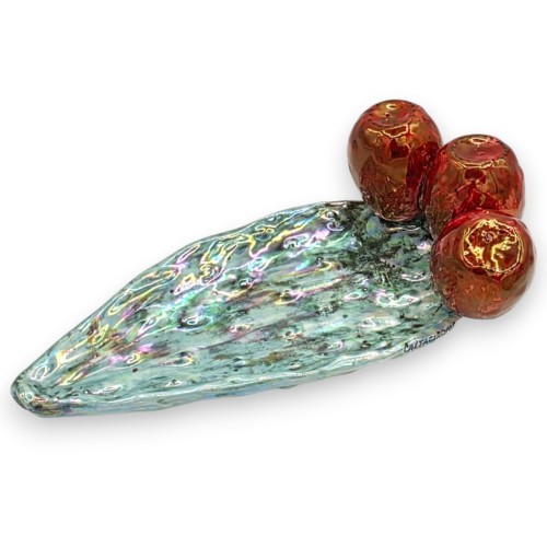 Prickly Pear Shovel, Caltagirone ceramic, approx. L 30 x...
