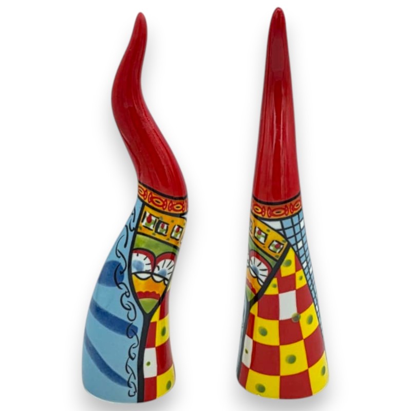 Keramische gelukshoorn, ca. 17 x 4 cm...
