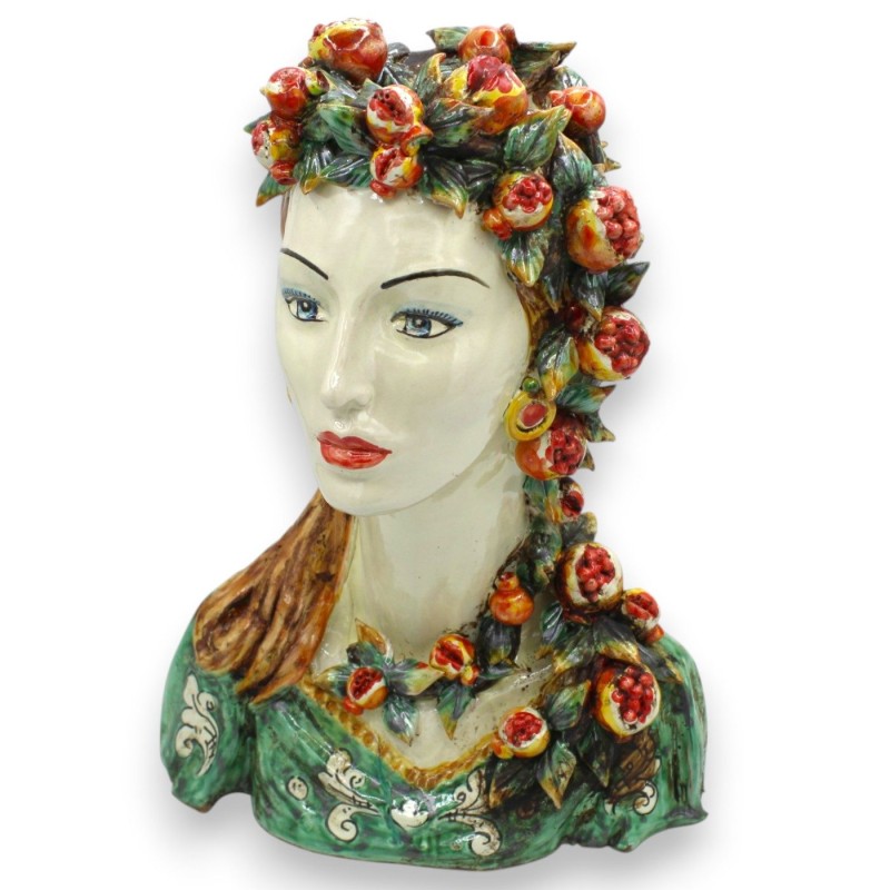 Busto de mulher com pescoço comprido,...
