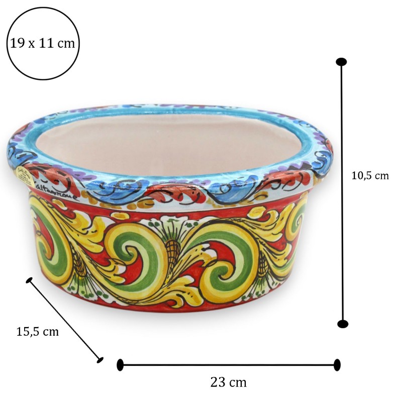 Ovale Vase, Caltagirone-Keramik, ca....