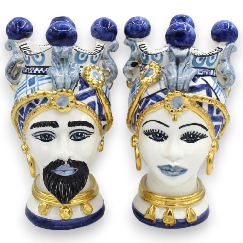 Teste di Moro Siciliane (1Unità) h 22 cm ca. ceramica...