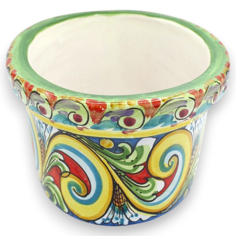 Oval vase, Caltagirone ceramic,...