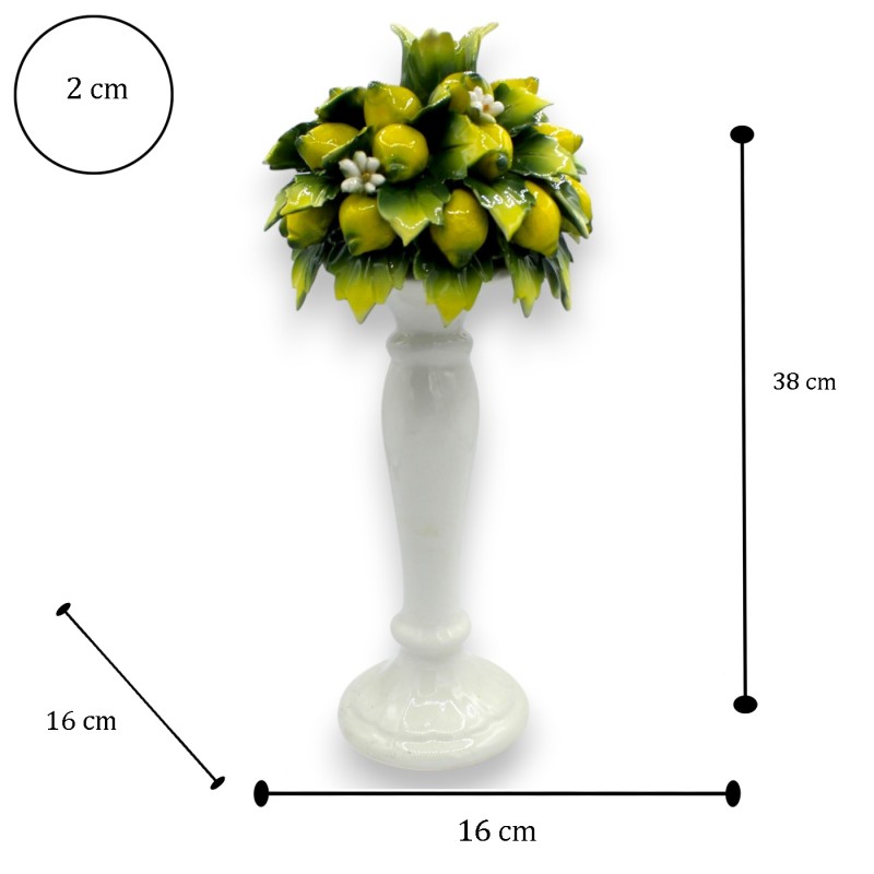 Kandelaar van fijn keramiek, ca. 38...