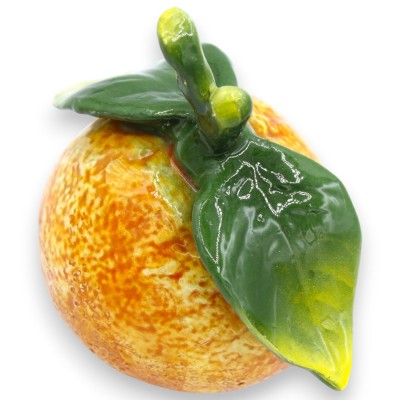 Dekoracyjny pomarańczowy stojak z wysokiej jakości ceramiki - wys. ok. 12 x 12 x 8 cm (1 sztuka) Wykonany z dbałością o szczegół