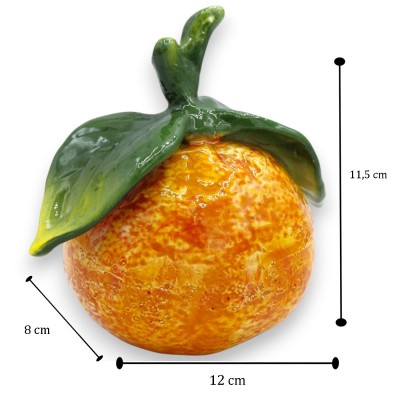 Dekoracyjny pomarańczowy stojak z wysokiej jakości ceramiki - wys. ok. 12 x 12 x 8 cm (1 sztuka) Wykonany z dbałością o szczegół