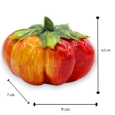 Dekorative Tomatenfigur für die Küchentheke, aus feiner Keramik – ca. 6 x 9 x 7 cm (1 Stück). Sorgfältig gefertigt.