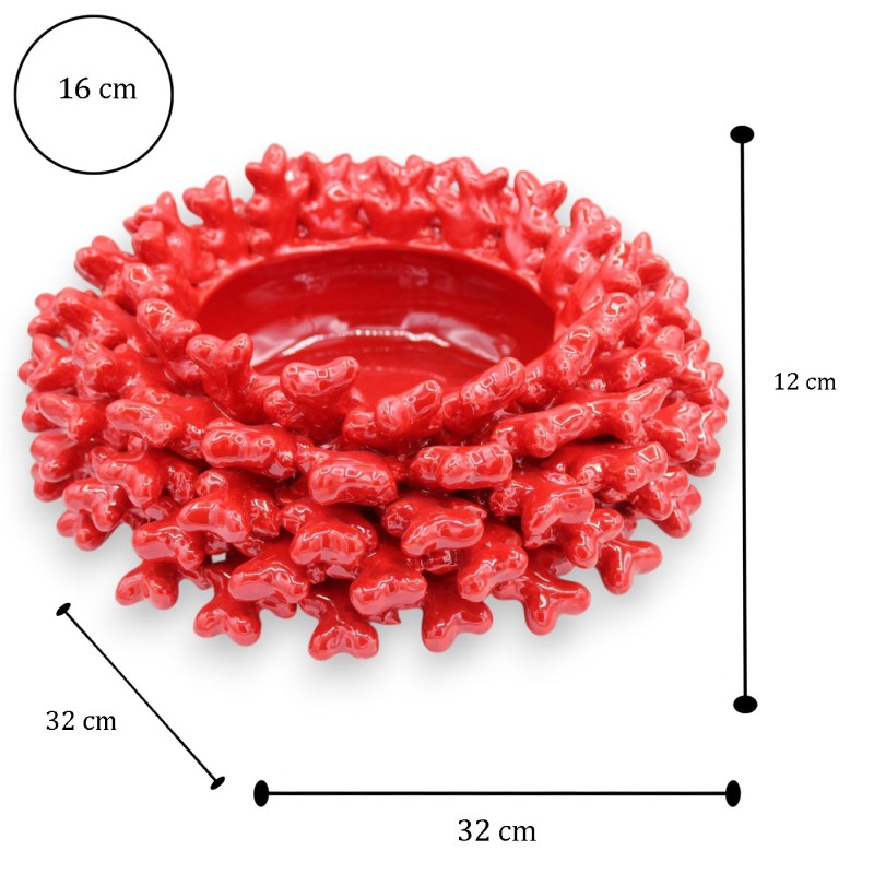 Centrotavola Corallo, Ø 32 x h 12 cm...
