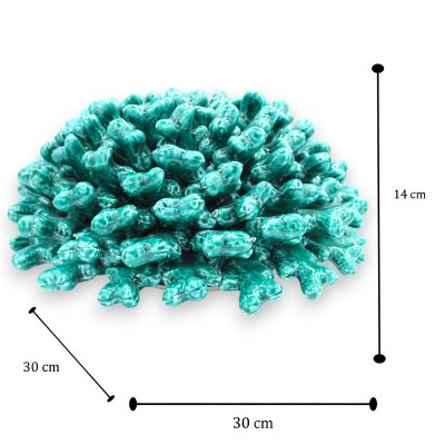 Cojín de esponja, de cerámica fina, Ø 30 x h 14 cm aprox. Diseño mediterráneo.