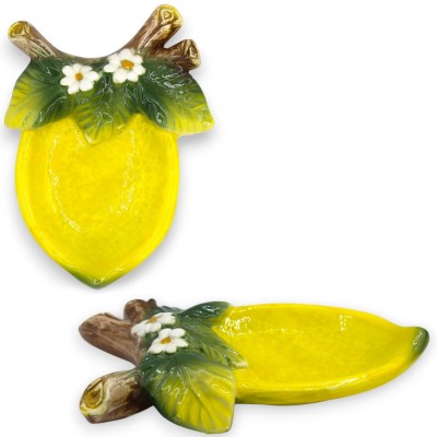 Mydelniczka Lemon Tray lub puste kieszenie, dł. 15 x 12 cm ok. (1 sztuka) z wysokiej jakości ceramiki