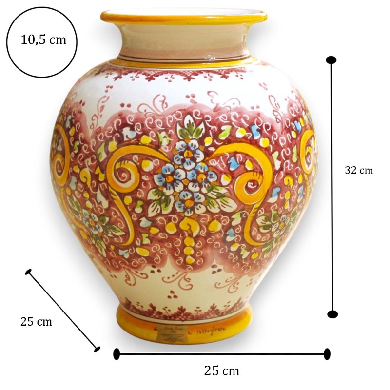 Vaso a Boccia, h 32 x Ø 25 cm ca....