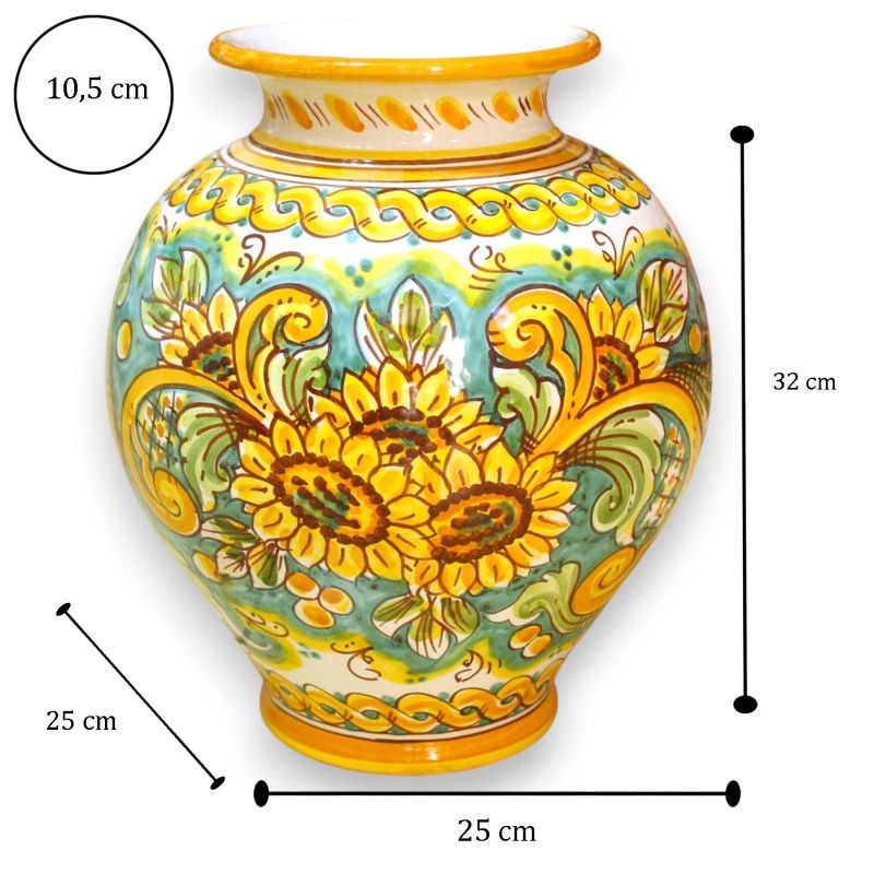 Vaso a Boccia, h 32 x Ø 25 cm ca....