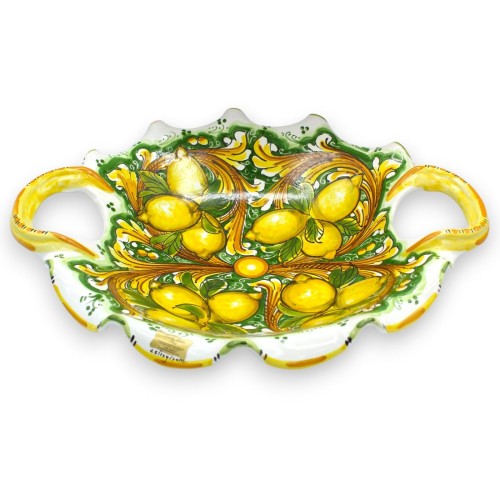 Großes Prunkstück, Caltagirone-Keramik, ca. 47 x 40 cm....