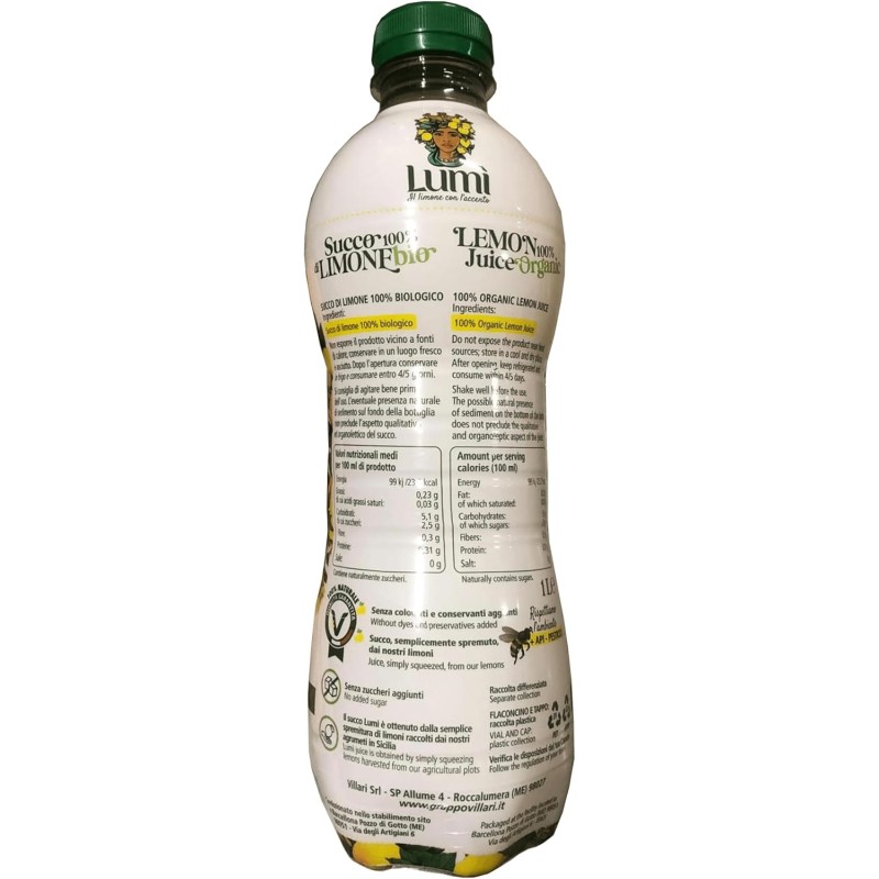 100 % natürlicher Bio-Zitronensaft...