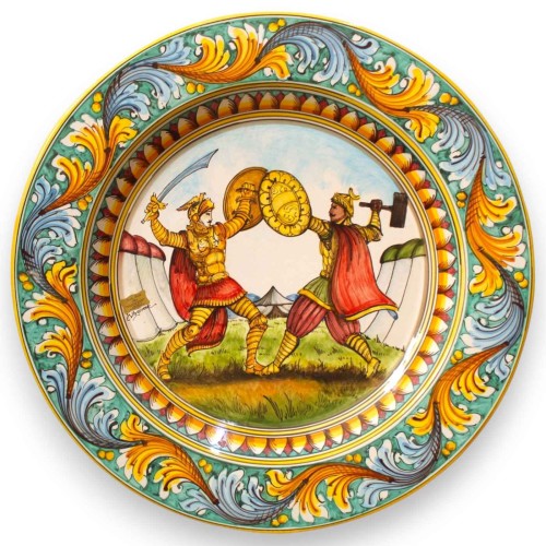 Ornamentaler Teller mit Rand, Caltagirone-Keramik, Ø ca....