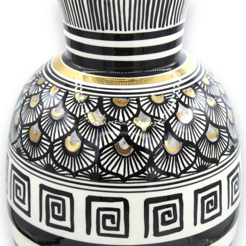 Tall Neck Vase, Caltagirone ceramic,...