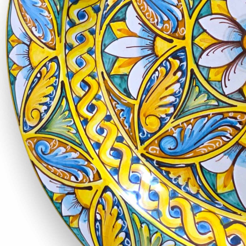 Ornamental rimmed plate, Caltagirone...