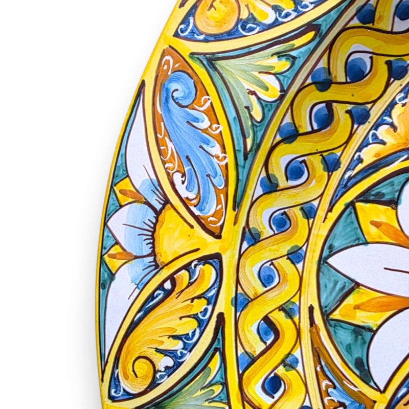 Ornamental rimmed plate, Caltagirone...