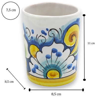 Set Porta Penne + Porta Biglietti da Visita, ceramica Caltagirone (1Unità) Varie opzioni Decoro