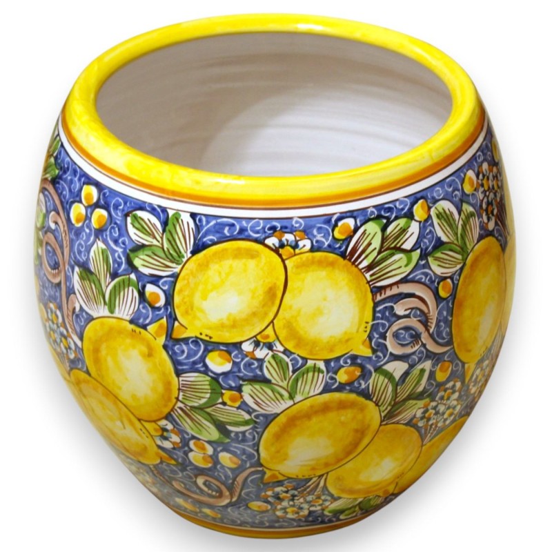 Vaso cachepot com boca larga, linha...