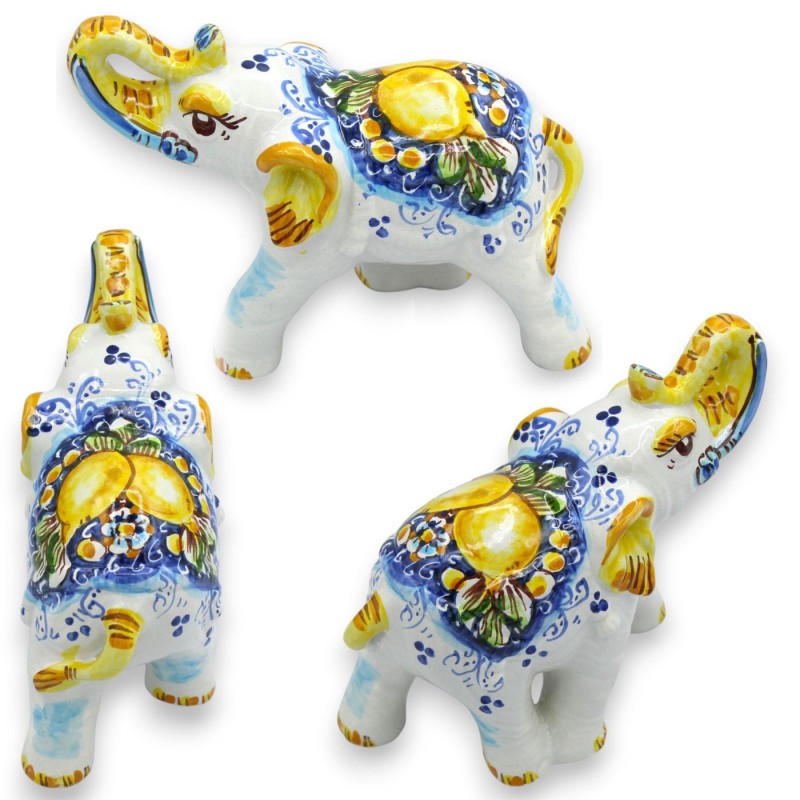 Lucky elephant, Caltagirone ceramic,...