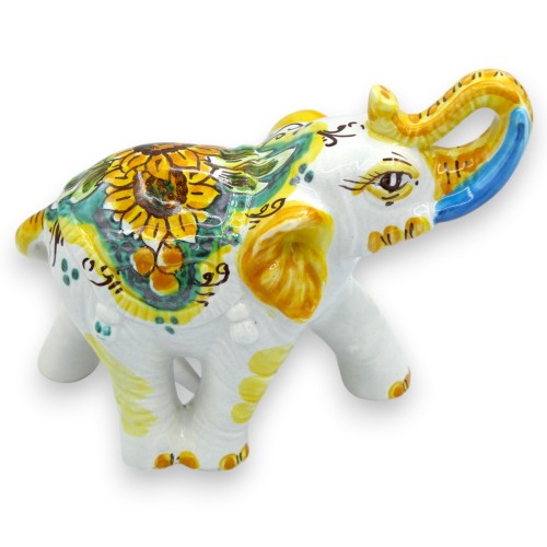 Lyckoelefant, Caltagirone keramik, ca 20 x 16 cm hög (1... 2