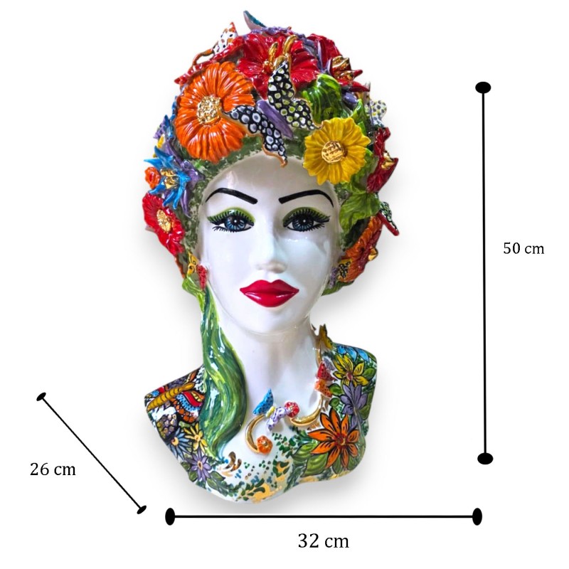 Kvinnobyst, vårmodell, Caltagirone...