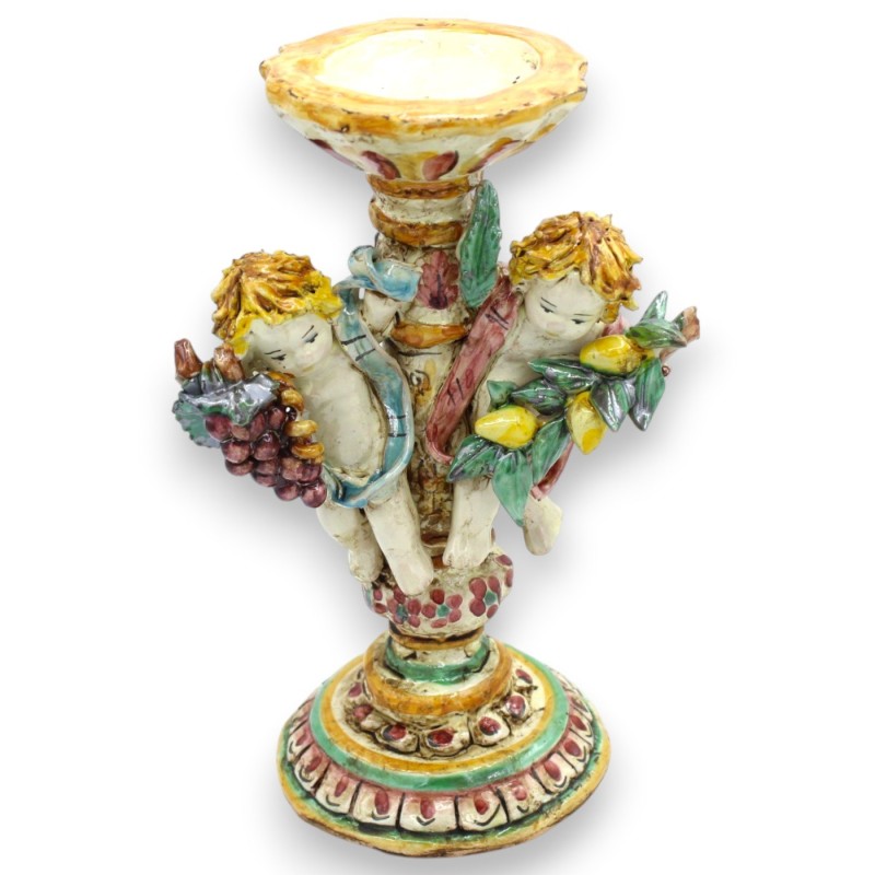 Caltagirone keramikljusstake med...