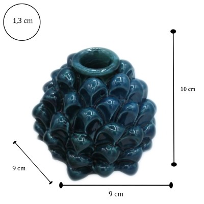 Diffuser in de vorm van een dennenappel, Caltagirone keramiek, ca. 10 x 9 cm (1 stuk), diverse kleuren