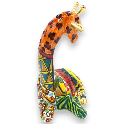 Sitting Giraffe, Caltagirone Ceramic, 24 x 20 cm approx.... 2