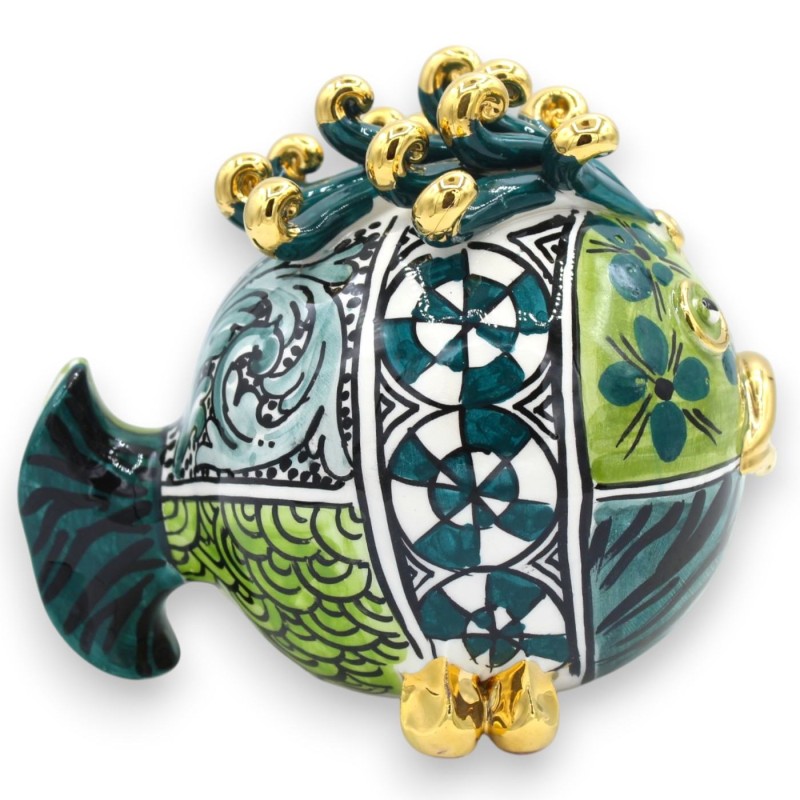 Poisson-globe en céramique de...
