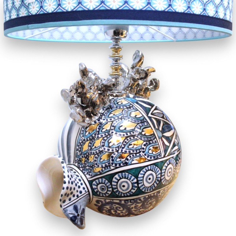 Kugelfischlampe, Caltagirone-Keramik,...