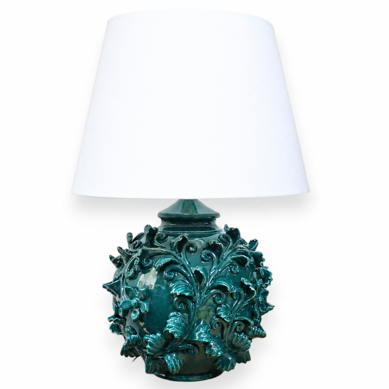 Lampe boule baroque, céramique de...
