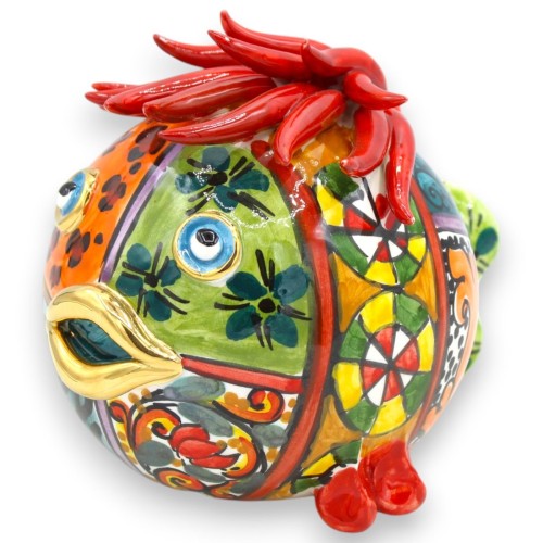 Pesce palla da appoggio fascio peperoncini, ceramica... 2