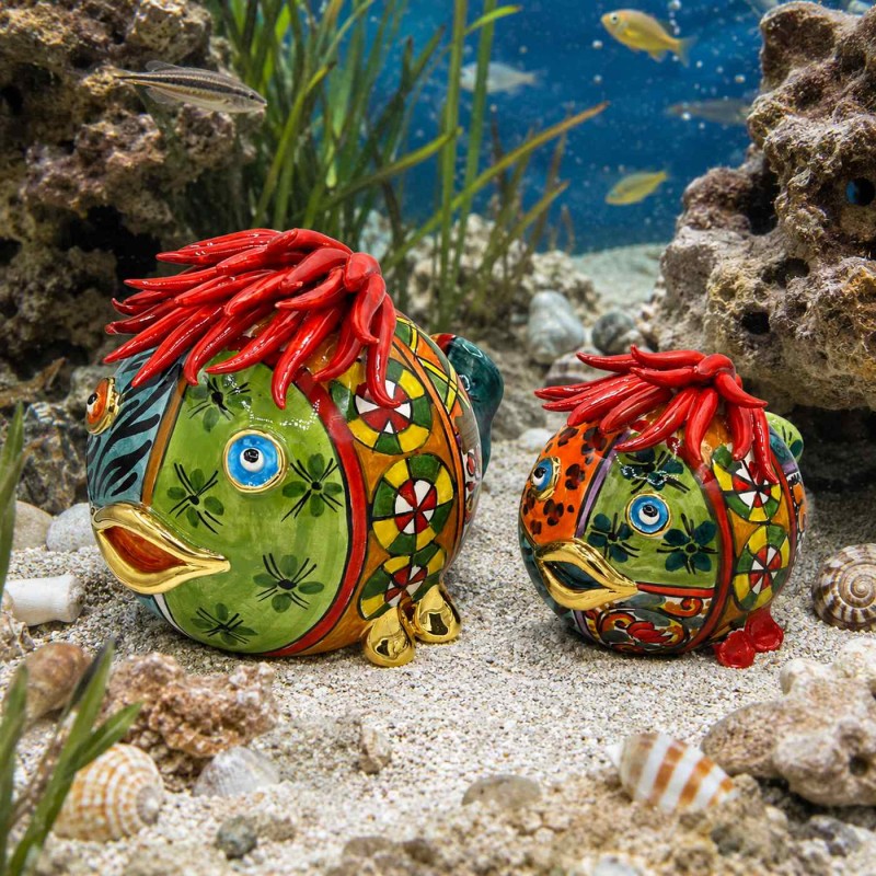 Caltagirone keramische kogelvis met...