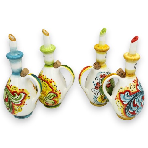 Garrafa de óleo, cerâmica Caltagirone, altura 24 x 11,5 x... 2