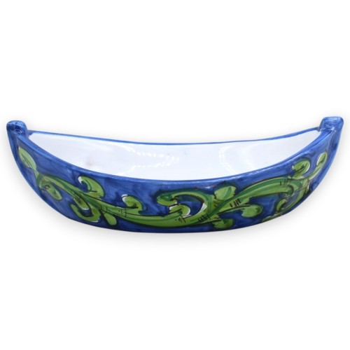 Support boat, Sicilian ceramic, h 6 x w 20 cm approx. (1... 2