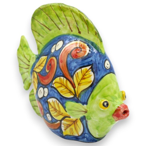 Keramik-Fischschale aus Caltagirone, ca. 14 x 15 cm,...