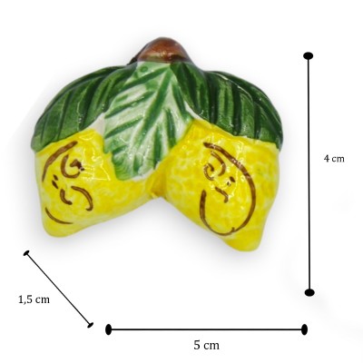 Caltagirone keramisk magnet, modell Citron, H 4 x B 5 cm ca. (1 st)
